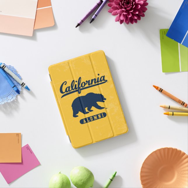 California Alumni | Distressed Blue Bear iPad Mini Cover (In Situ)