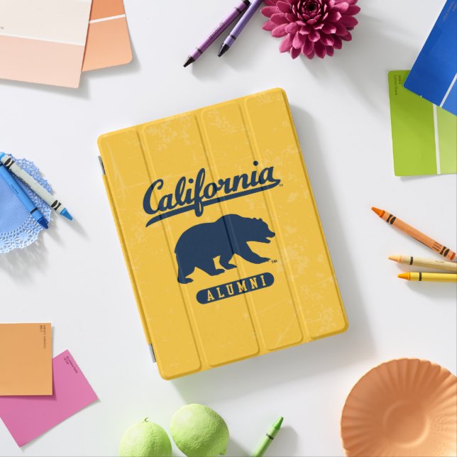 California Alumni | Distressed Blue Bear iPad Smart Cover (In Situ)