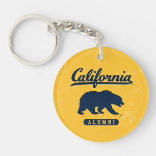 California Alumni   Distressed Blue Bear Keychain