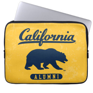 California Alumni   Distressed Blue Bear Laptop Sleeve