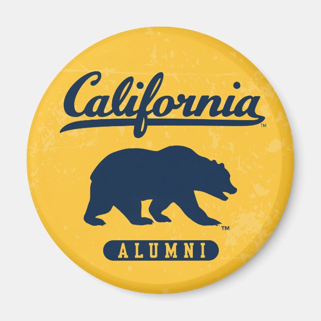 California Alumni | Distressed Blue Bear Magnet (Front)