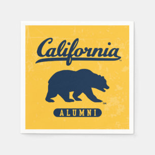 California Alumni Distressed Blue Bear Napkins