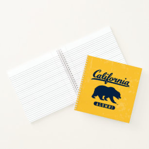 California Alumni   Distressed Blue Bear Notebook