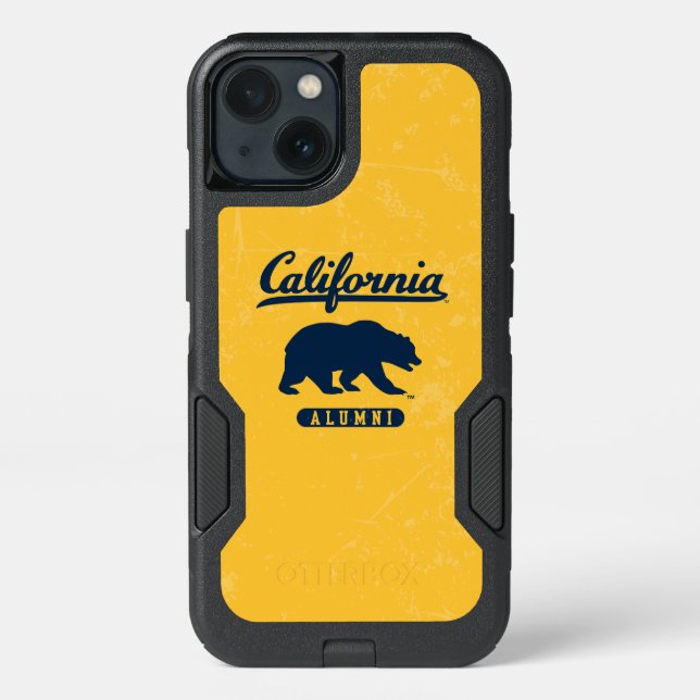 California Alumni | Distressed Blue Bear Otterbox iPhone Case (Back)