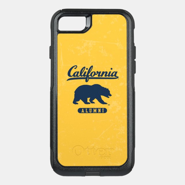 California Alumni | Distressed Blue Bear Otterbox iPhone Case (Back)