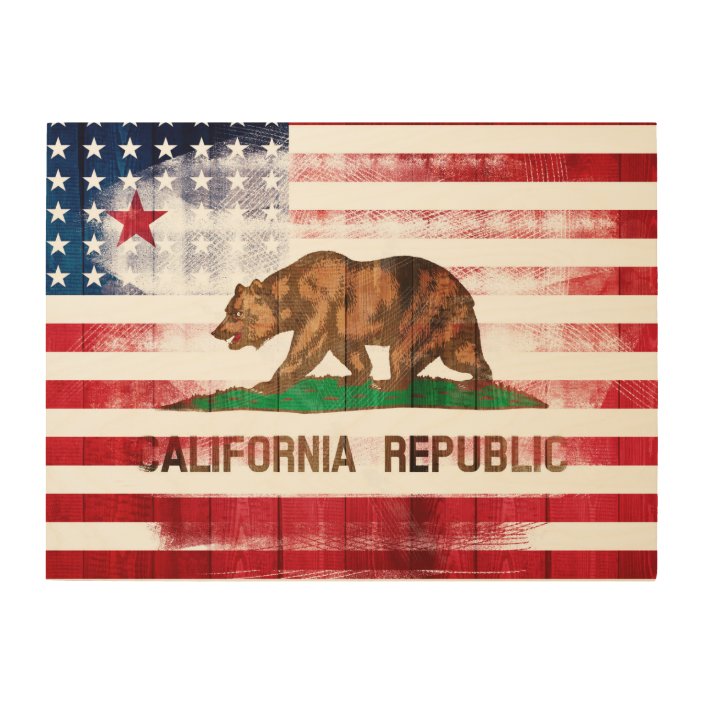 California American Flag Brush Strokes Wood Wall Decor Zazzle Com