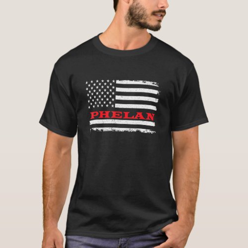 California American Flag Phelan Usa Patriotic Souv T_Shirt