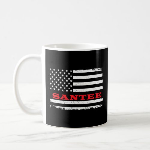 California American Flag Santee Usa Patriotic Souv Coffee Mug