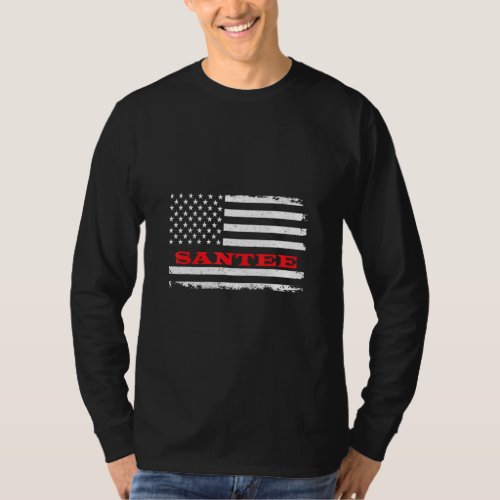 California American Flag Santee Usa Patriotic Souv T_Shirt
