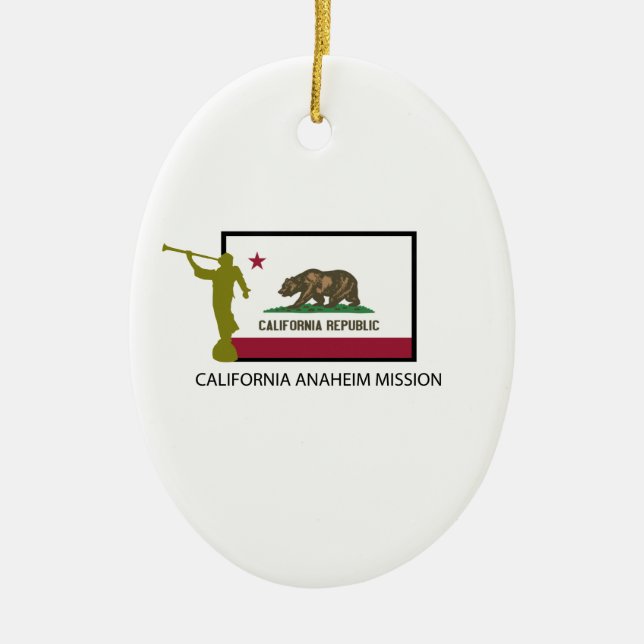 CALIFORNIA ANAHEIM MISSION LDS CTR CERAMIC ORNAMENT (Front)