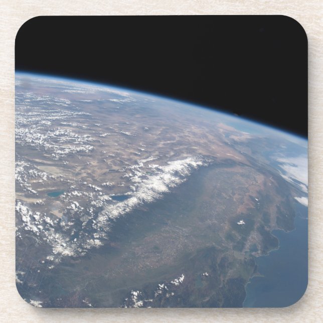 California And Nevada As Seen From Space. Beverage Coaster (Front)