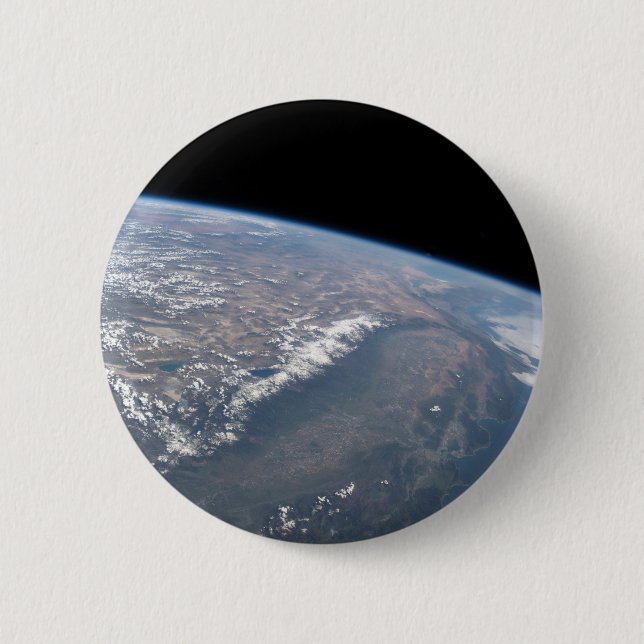 California And Nevada As Seen From Space. Button (Front)