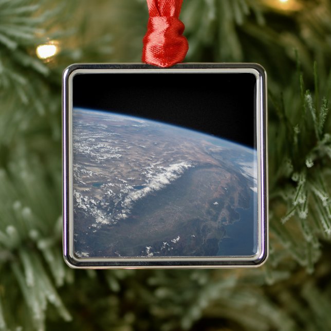 California And Nevada As Seen From Space. Metal Ornament (Tree)