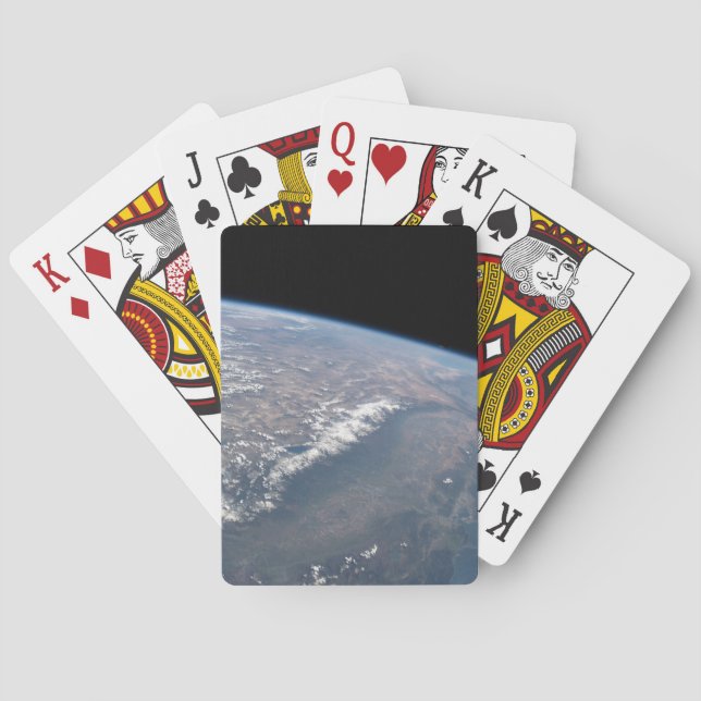 California And Nevada As Seen From Space. Poker Cards (Back)