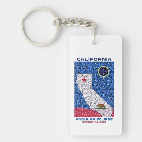 California Annular Eclipse Acrylic Keychain