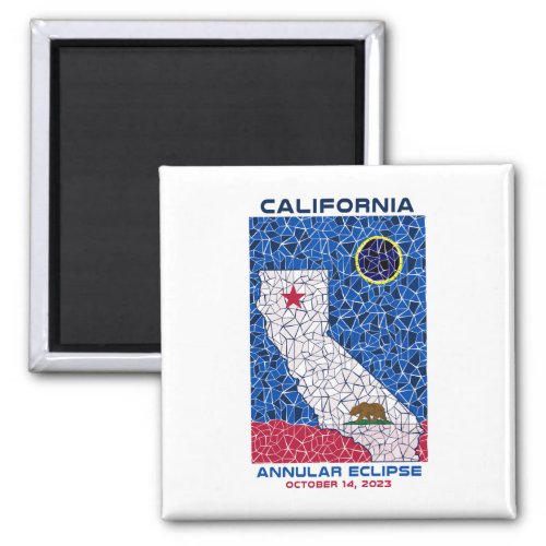 California Annular Eclipse Square Magnet