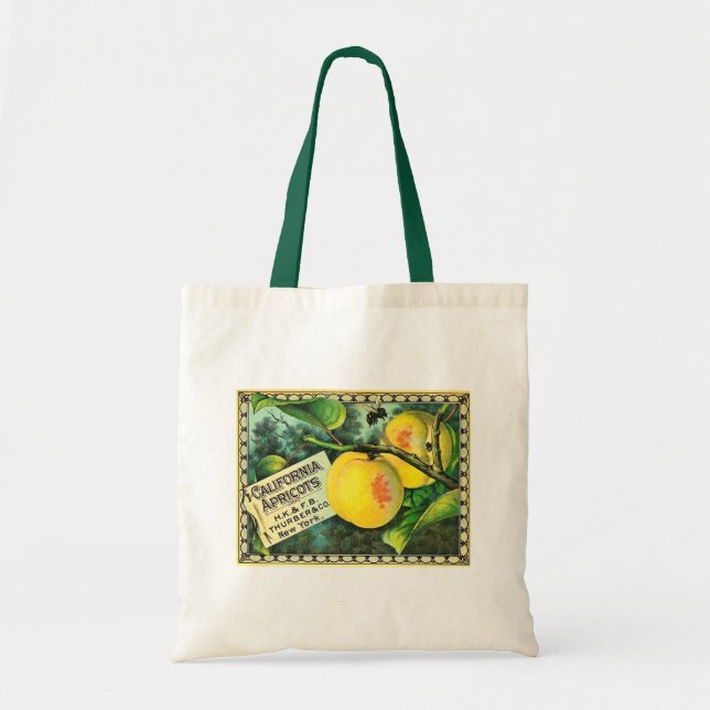 California Apricots - Vintage Crate Label Tote Bag (Front)