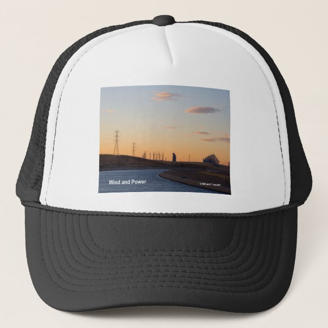 California Aqueduct Windmills Altamont Products Trucker Hat (Front)