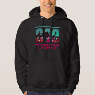 California Area Code 619 San Diego Vintage Retro Hoodie