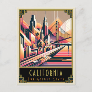 California   Art Deco Postcard