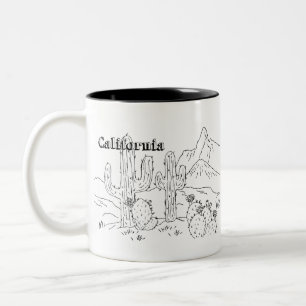 California Art Mojave National Preserve Photos Des Two-Tone Coffee Mug
