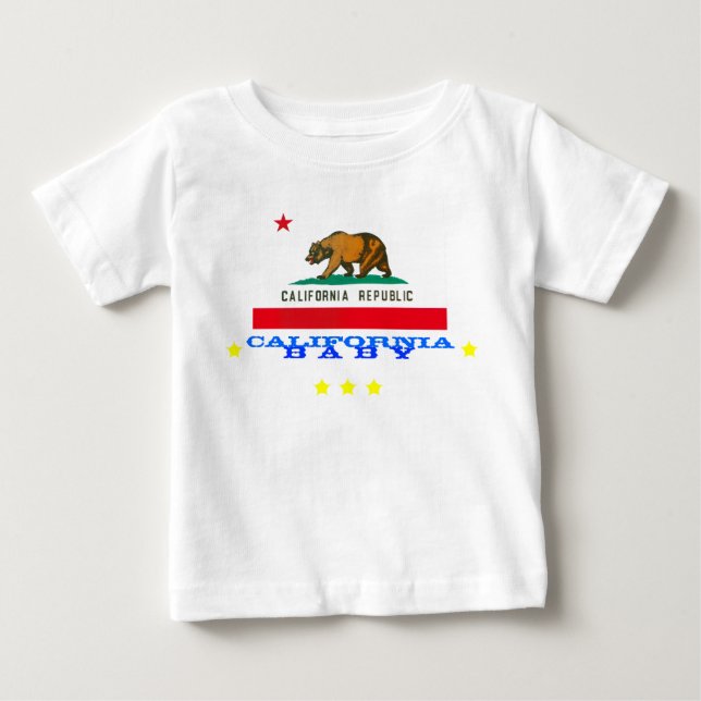 california baby + flag baby T-Shirt (Front)