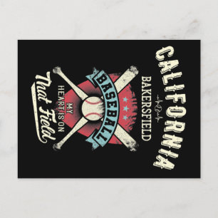 California Bakersfield Baseball Postcard