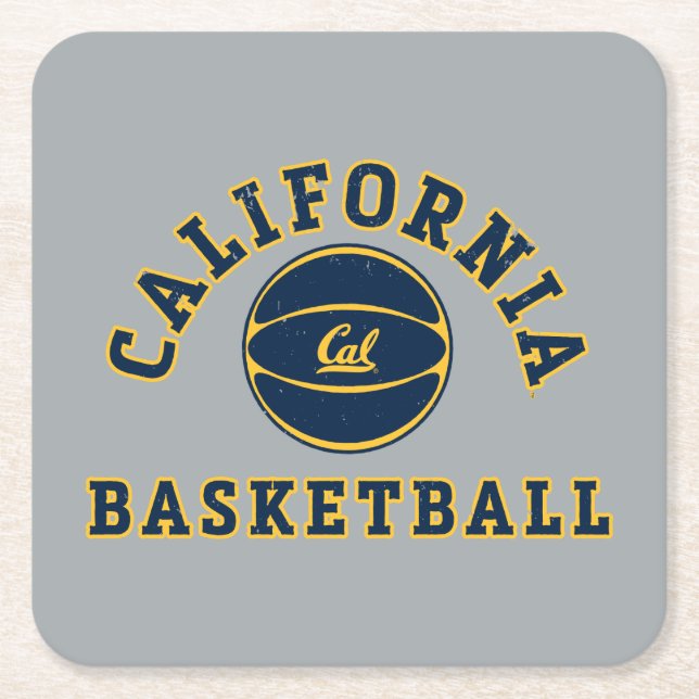 California Basketball | Cal Berkeley 5 Square Paper Coaster (Front)