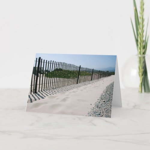 California Beach Fence Note Card
