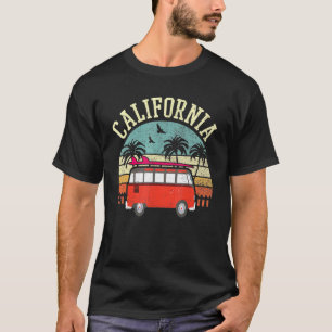 California Beach Hippie Van Surf Surfer T-Shirt