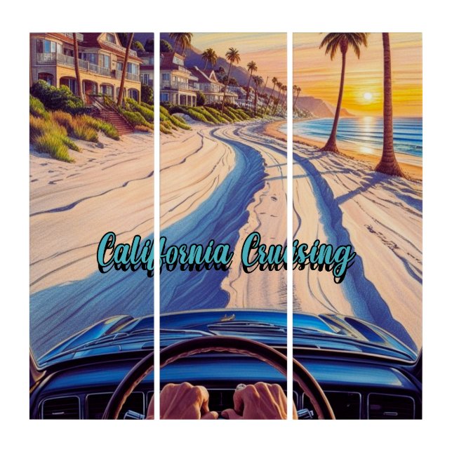 California Beach House  Triptych (Front)