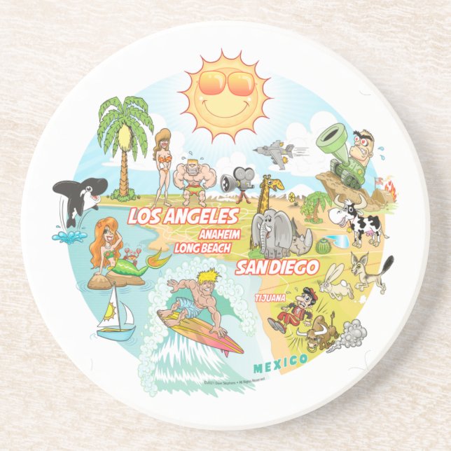 California Beach Life Coaster (Front)