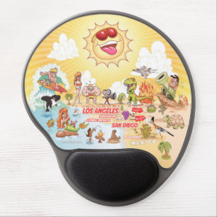 California Beach Life Gel Mouse Pad