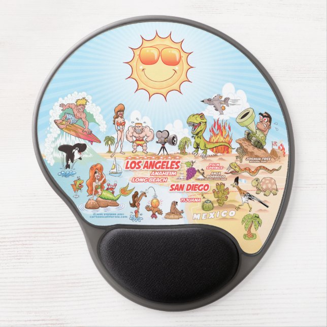 California Beach Life Gel Mouse Pad (Front)