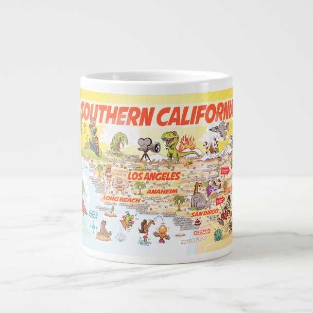 California Beach Life Giant Coffee Mug (Front)