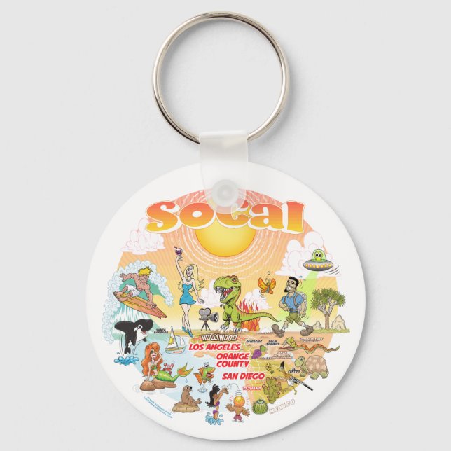California Beach Life Keychain (Front)