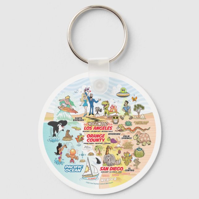 California Beach Life Keychain (Front)