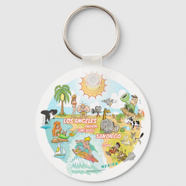 California Beach Life Keychain (Front)