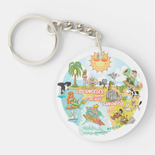 California Beach Life Keychain