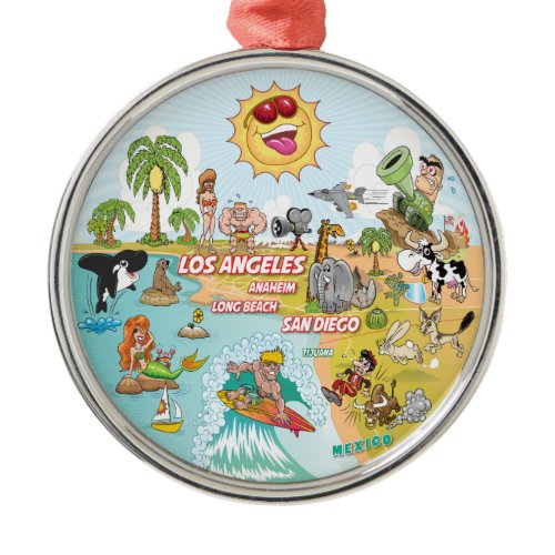 California Beach Life Ornament