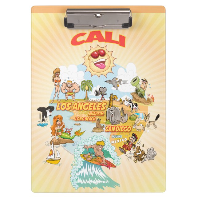 California Beach Paradise Clipboard (Front)