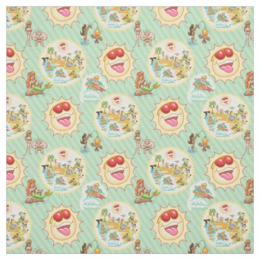 California Beach Paradise Fabric