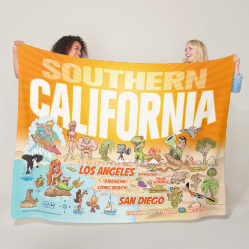 California Beach Paradise Fleece Blanket