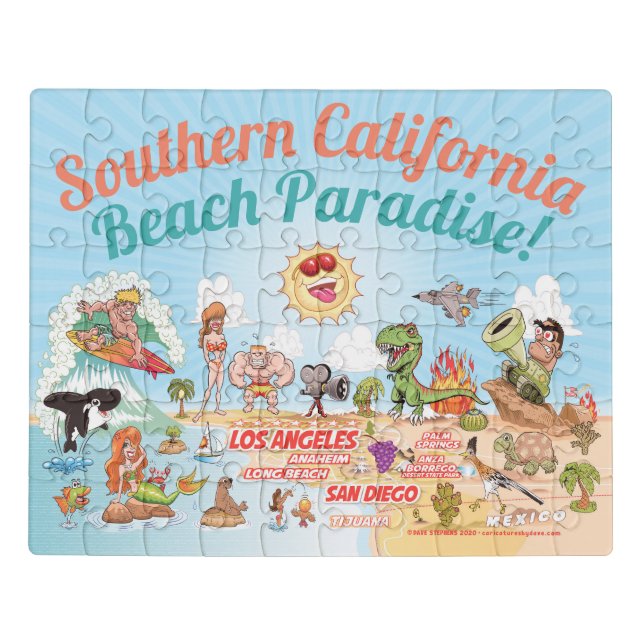 California Beach Paradise Jigsaw Puzzle (Puzzle Horizontal)