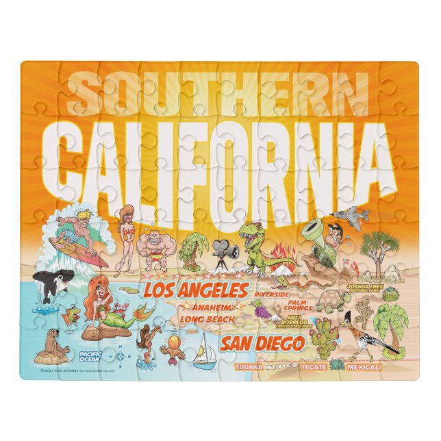California Beach Paradise Jigsaw Puzzle (Puzzle Horizontal)