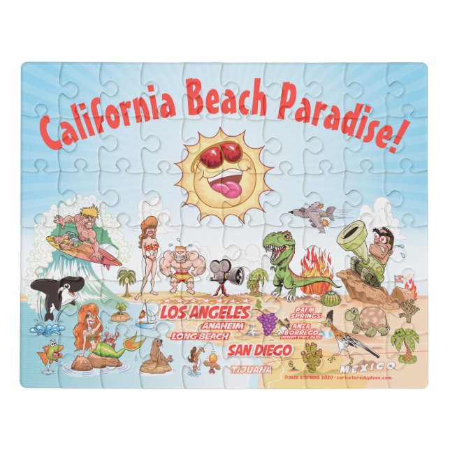 California Beach Paradise Jigsaw Puzzle (Puzzle Horizontal)