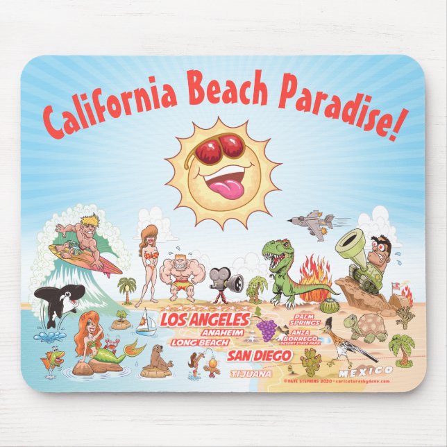 California Beach Paradise Mouse Pad (Front)