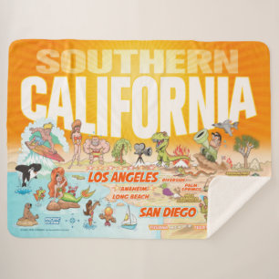 California Beach Paradise Sherpa Blanket