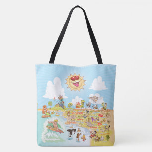California Beach Paradise Tote Bag
