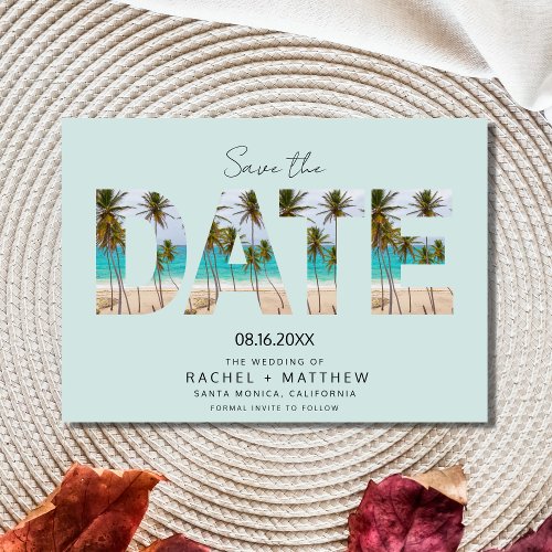 California Beach Photo Wedding Save the Date